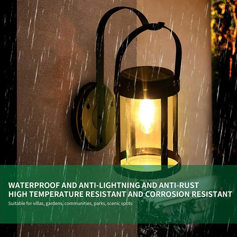 Solar Outdoor Garden Fence Wall Lamp - Waterproof