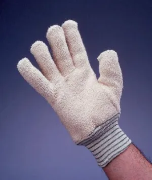 Wells Lamont Large White Heavy Weight Terry Cloth Cut And Sewn Unlined Ambidextrous Heat Resistant Glove With Knitwrist (144 Pair Per Case)