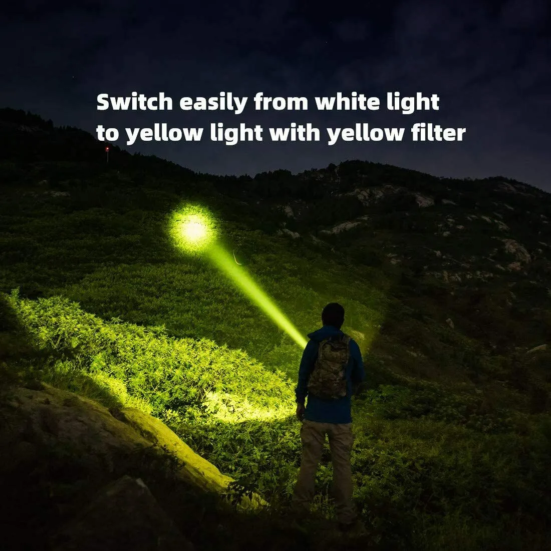 Weltool T11 Long Throw Search Flashlight 743yd Hunting Set Led Flashlight