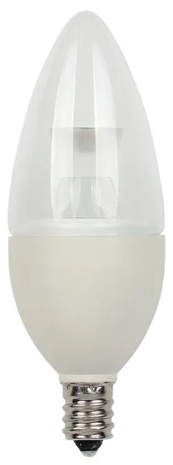 Westinghouse 0321100 3 Watt LED B10 Decorative Torpedo Dimmable - 3000 Kelvin - Warm White - 250 Lumens - E12-Candelabra Base - 120 Volt - Card
